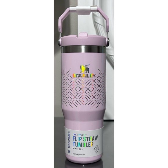 Stanley Ice Flow Flip Straw Tumbler 30oz, PINK ICICLE GLOSS - Picture 1 of 4